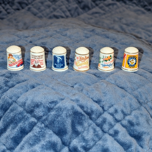 Collection Franklin Mint Vintage Advertising Thimbles Porcelain 1980 - Picture 7 of 8